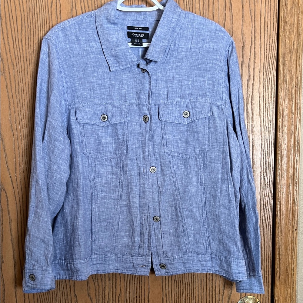 Jones & Co Blue Linen Jacket
